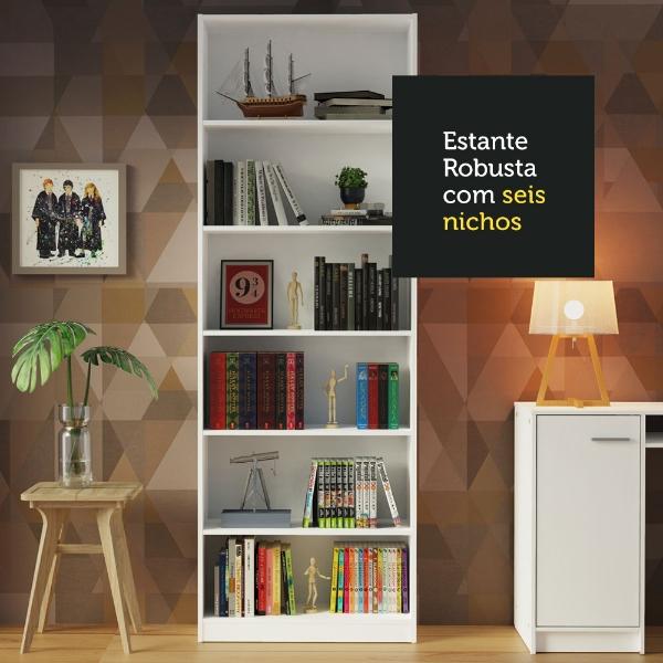 Kit Estante Librero Madesa 6908 y Organizador 6907 Blanco