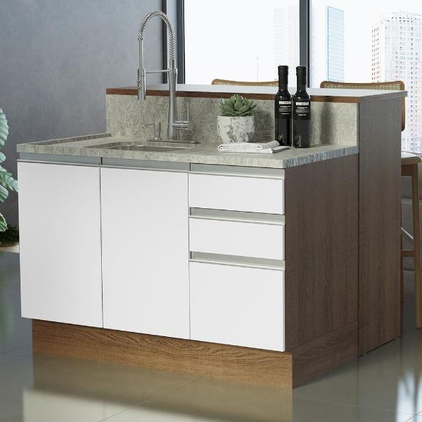 Isla de Cocina con Encimera y Mostrador Madesa Glamy 120 MB