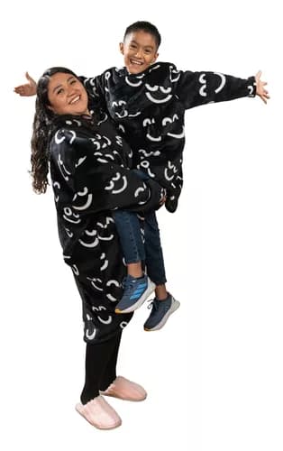 Coomfi - Maxi Hoodie, Sudadera Para Dormir Adulto Unitalla Negro