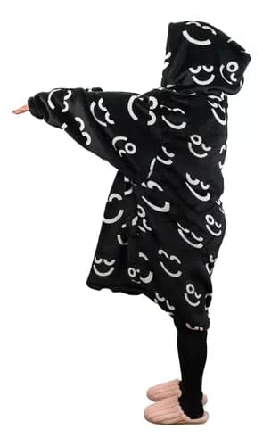 Coomfi - Maxi Hoodie, Sudadera Para Dormir Adulto Unitalla Negro