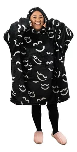 Coomfi - Maxi Hoodie, Sudadera Para Dormir Adulto Unitalla Negro