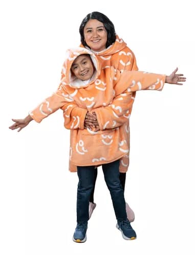 Coomfi - Maxi Hoodie, Sudadera Para Dormir Unitalla Adulto Naranja