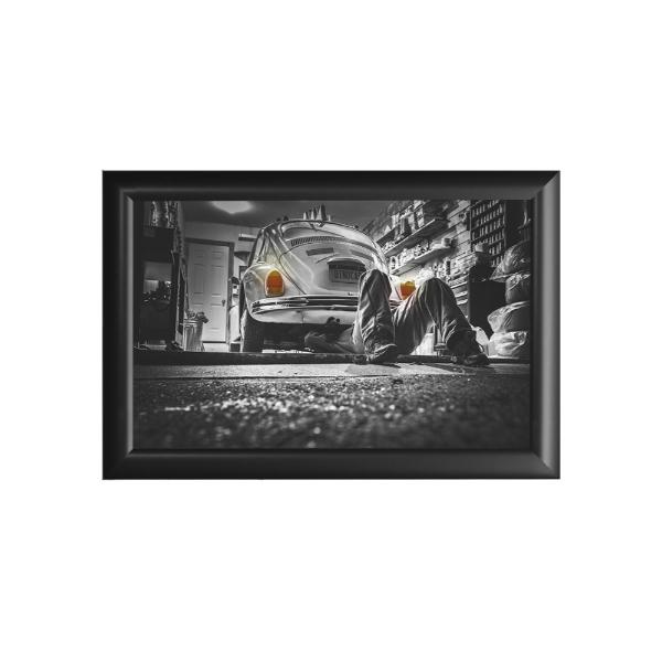 Cuadro Decorativo Diseño Vintage Papel Metálico Textura Mate 89x59 cm