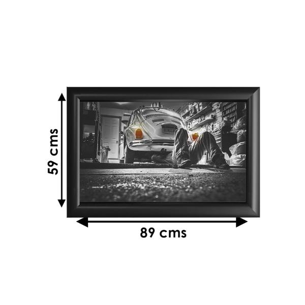 Cuadro Decorativo Diseño Vintage Papel Metálico Textura Mate 89x59 cm