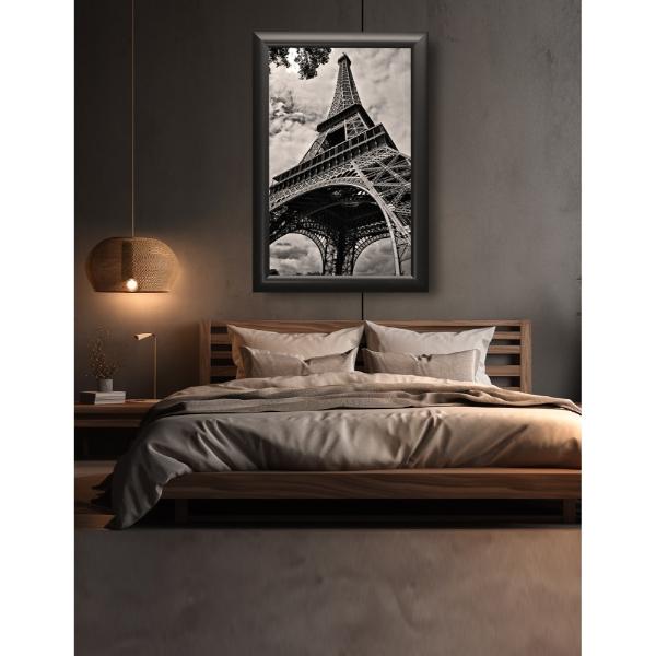 Cuadro Decorativo Diseño Paris Papel Metálico Textura Mate 89x59 cm