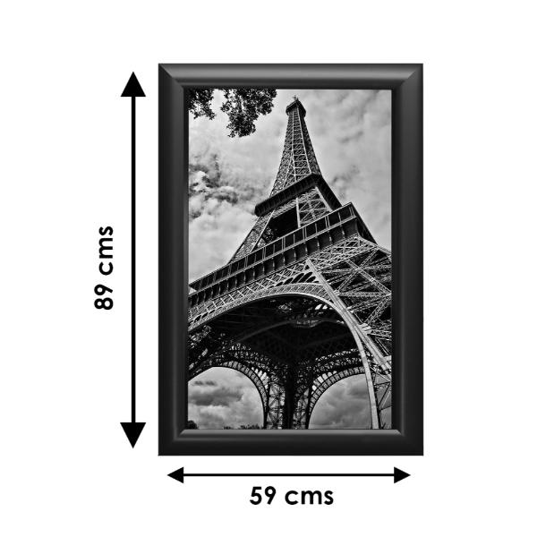 Cuadro Decorativo Diseño Paris Papel Metálico Textura Mate 89x59 cm