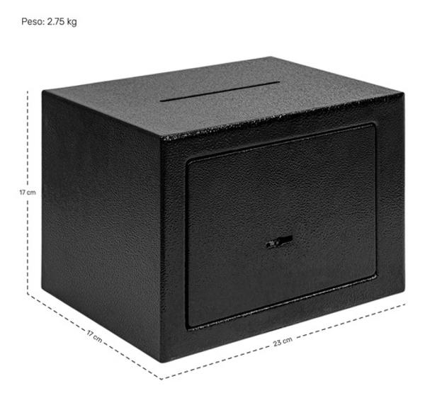 Caja Fuerte Seguridad Manual Ranura Deposito Chapa 2 Llaves Gutstark Home