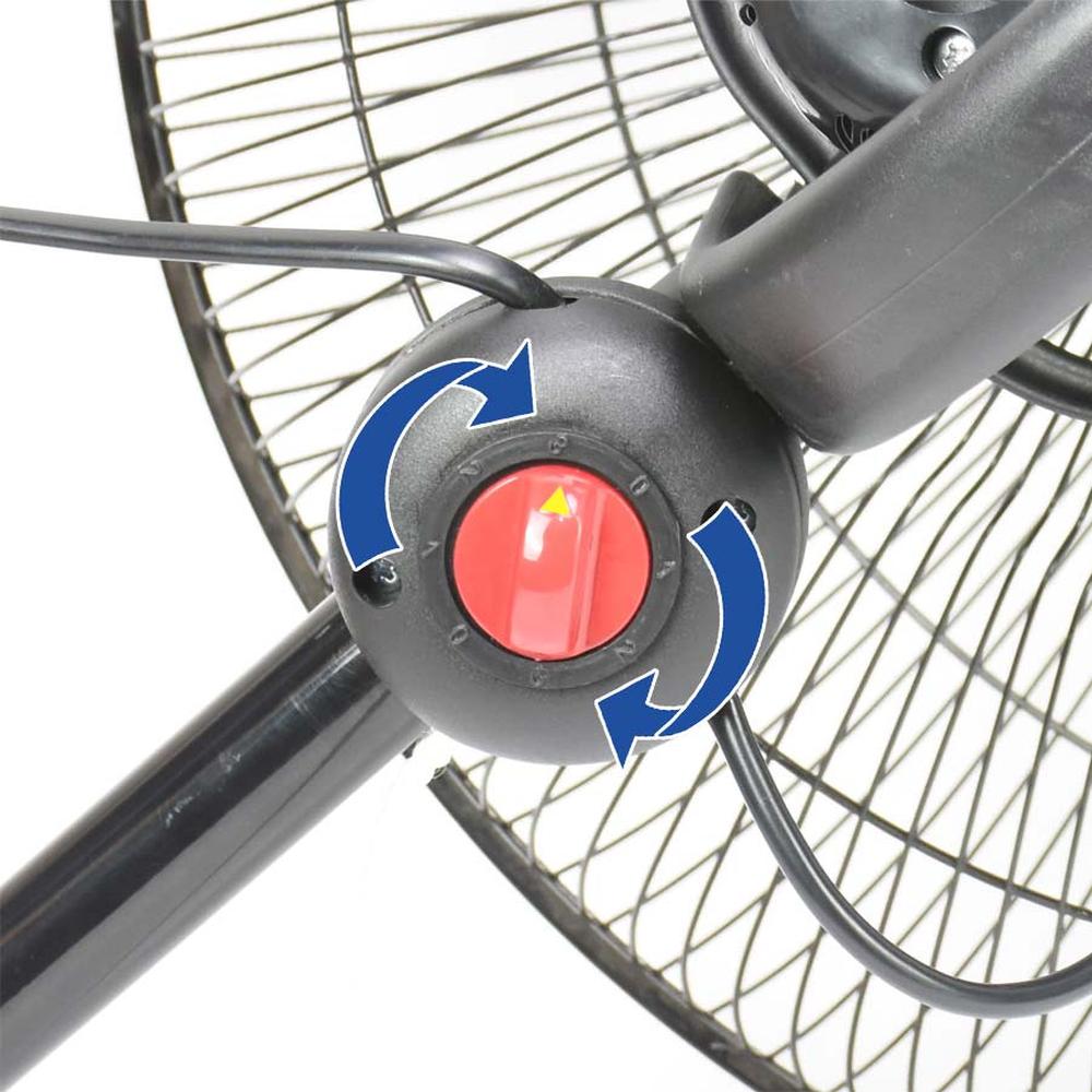 VENTILADOR MYTEK FANSTAR 3196 18 PUL PARED 3 VEL METAL NEGRO