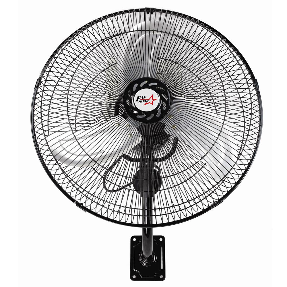 VENTILADOR MYTEK FANSTAR 3196 18 PUL PARED 3 VEL METAL NEGRO