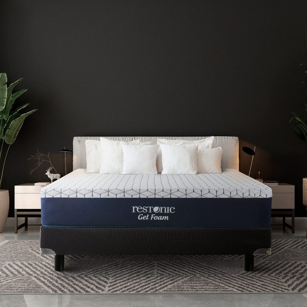  Colchón Restonic Gel Foam Individual + 1 Almohada + 1 Protector Individual Ensueño.