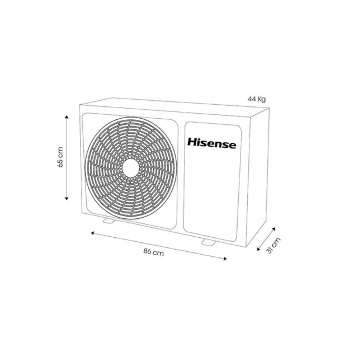 Aire Acondicionado Hisense 24,000BTU´s S/frío 220V AC242CF