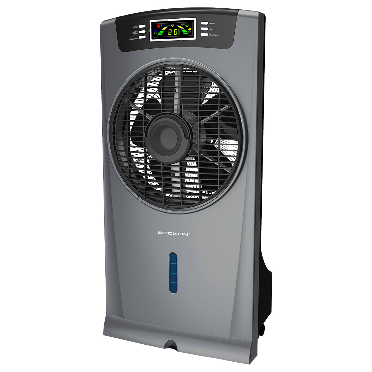 Ventilador Humidificador BV-16Wwind color gris Rociador Nebulizador 80cm Ionizador Purificador Aire Beckon Silencioso