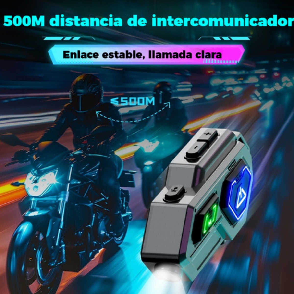Audífonos Para Casco De Motos Bluetooth Intercomunicador 2pc plata 