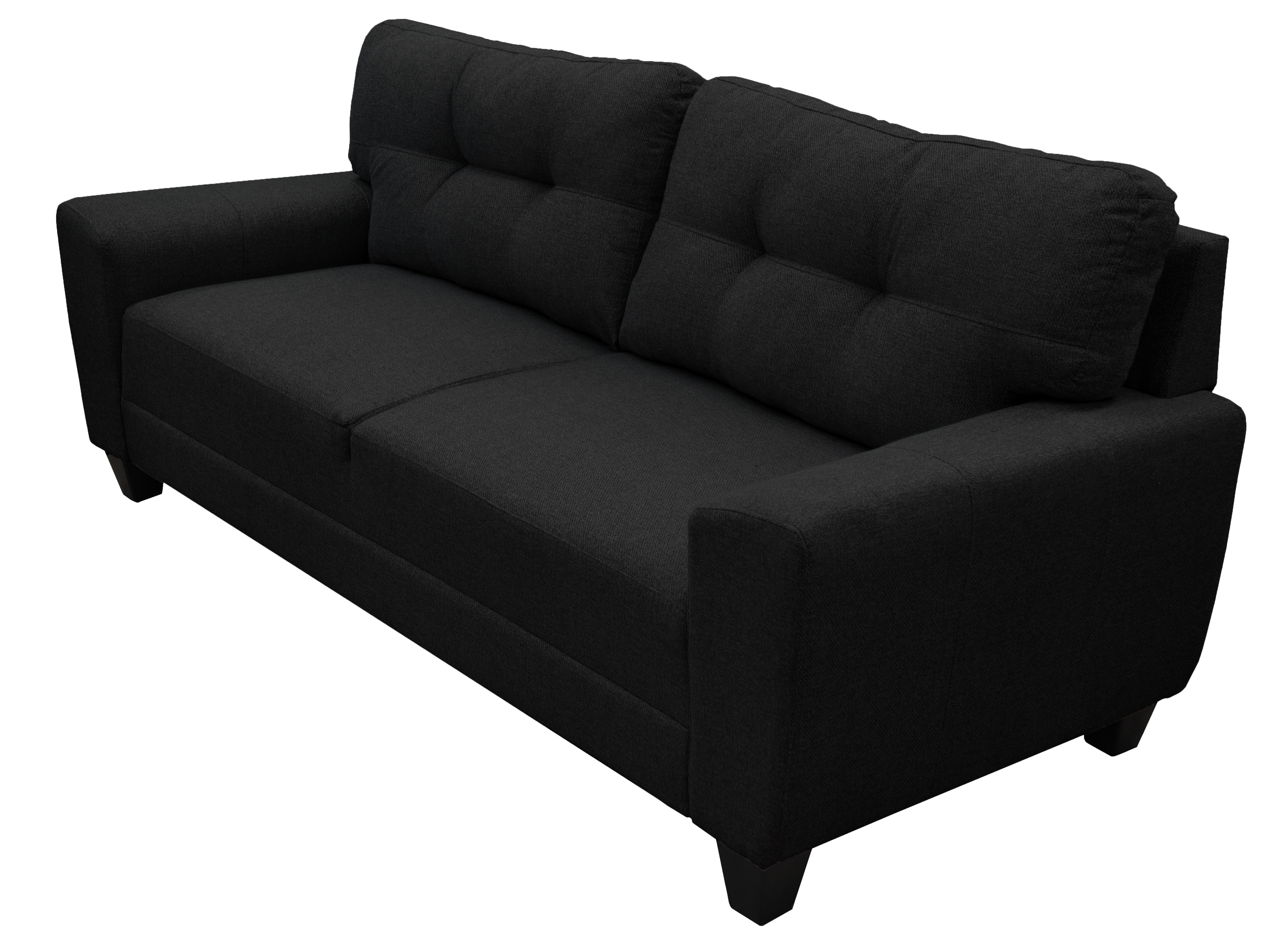 Sala Modular 3-2-1 El Bazar Store Sidney Negro, Sofa, Love seat y sillon