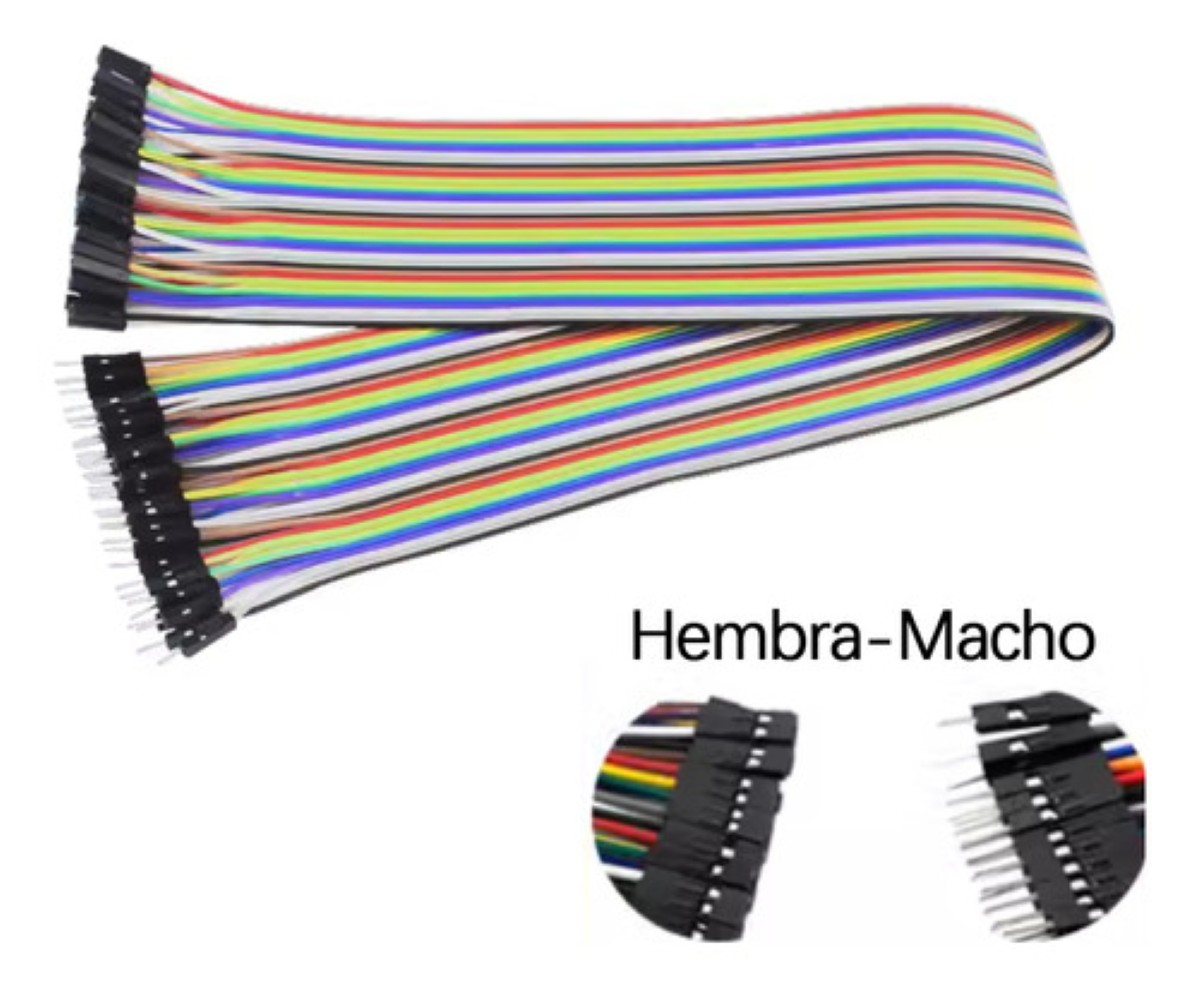 120 Jumper Cable Dupont Wire 40cm Cable Para Protoboard  3x de Macho a Hembra