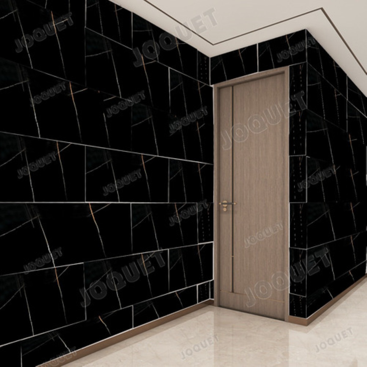 Azulejo De Imitación Papel Tapiz 3d Cocina Lavable Negro.