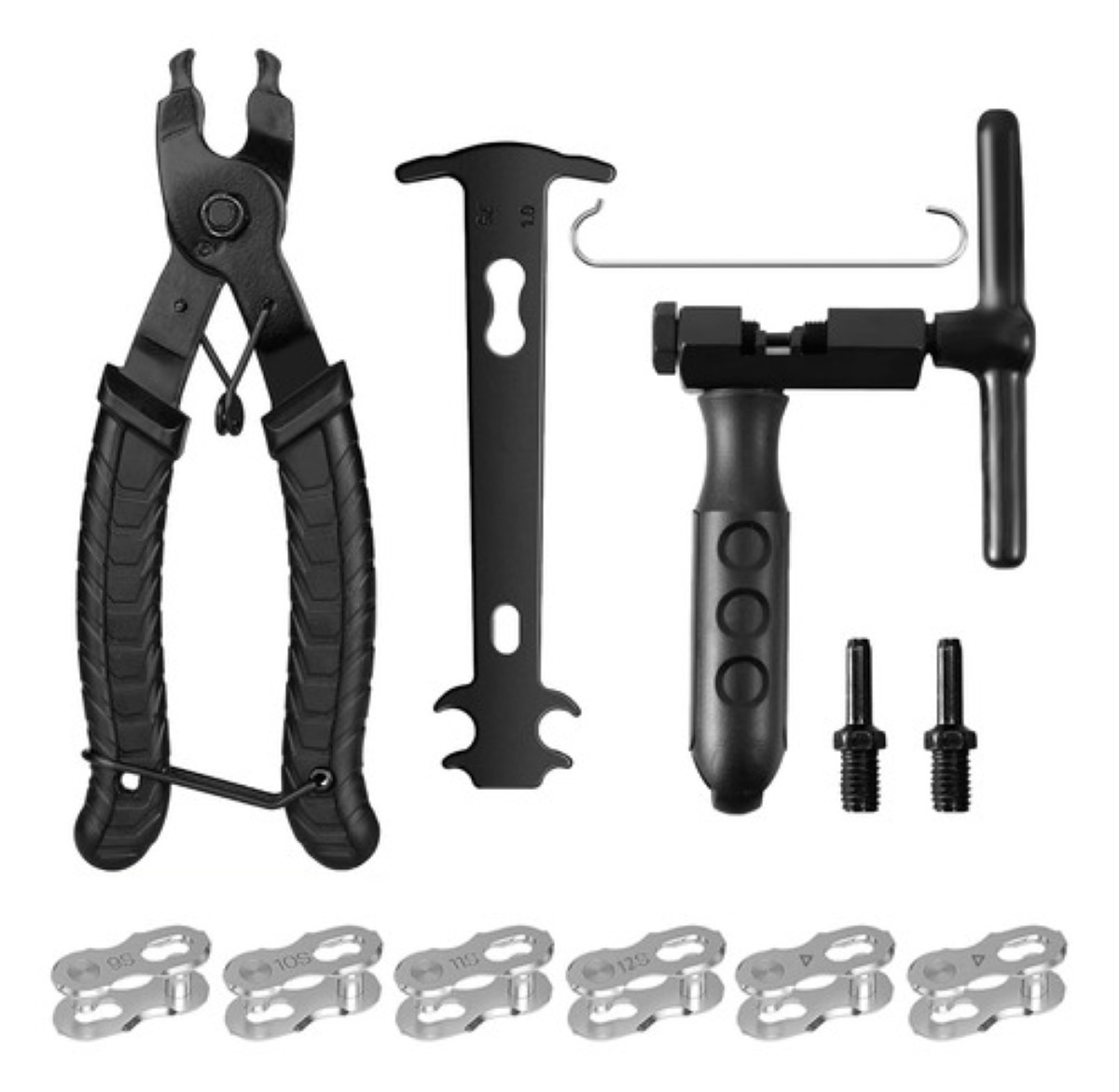 Kit Pinzas Cortador Extractor De Pernos De Cadena Bicicleta NEGRO
