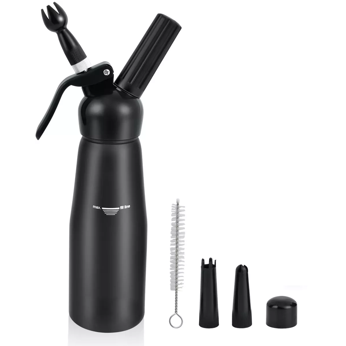 Dispensador De Crema Batida Negro De 500ml