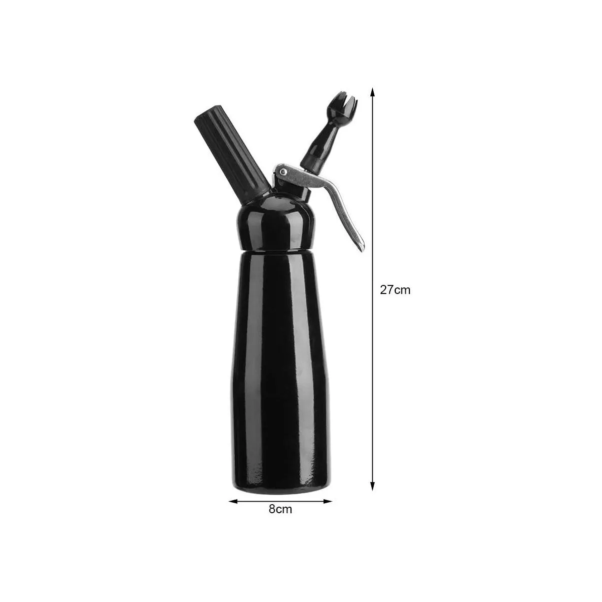 Dispensador De Crema Batida Negro De 500ml
