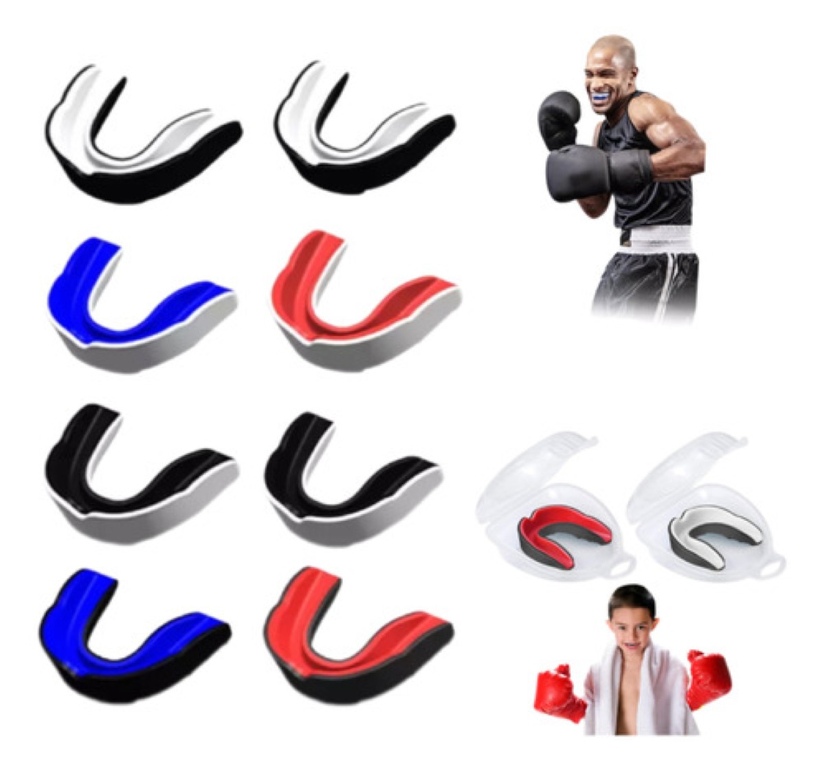 Moldeable Deportivo Silicona Protector Bucal Adulto 2 Cajas