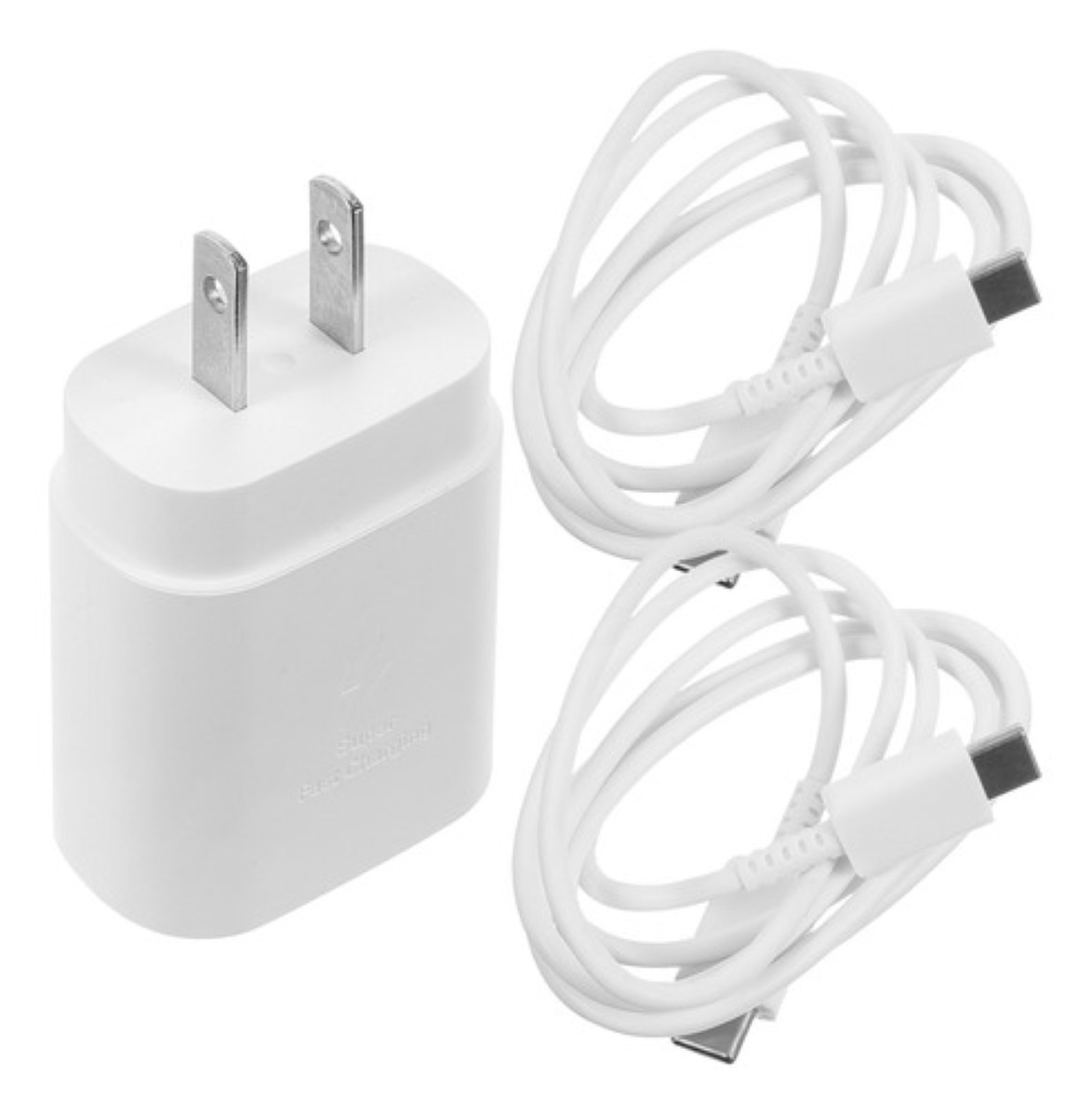 Cargador Rápido Tipo C De 25w Para Samsung Galaxy Con Cable BLANCO