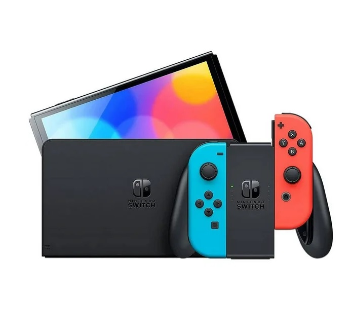 Consola Nintendo Switch Oled (Internacional Version) 64 Gb Standard Color Neon Azul y Negro