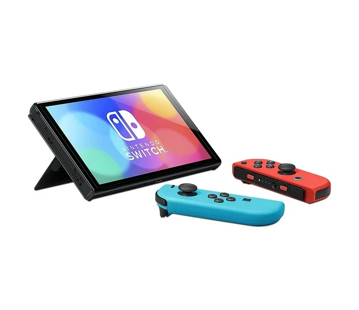 Consola Nintendo Switch Oled (Internacional Version) 64 Gb Standard Color Neon Azul y Negro