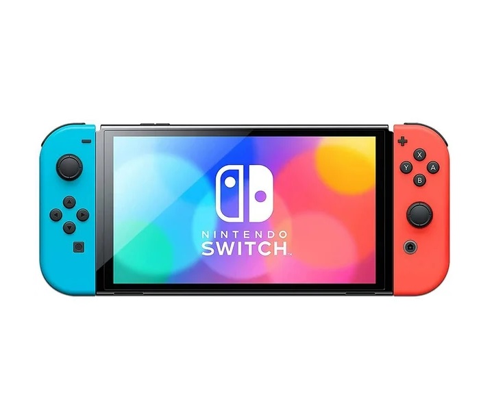 Consola Nintendo Switch Oled (Internacional Version) 64 Gb Standard Color Neon Azul y Negro