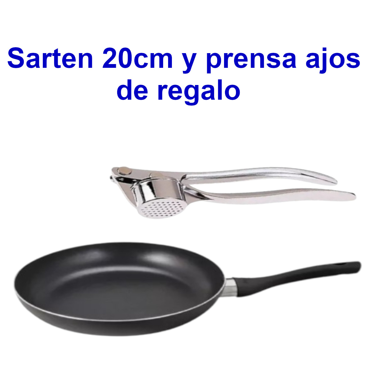 Olla presión T-FAL 16Lt con sarten y prensa ajos de regalo