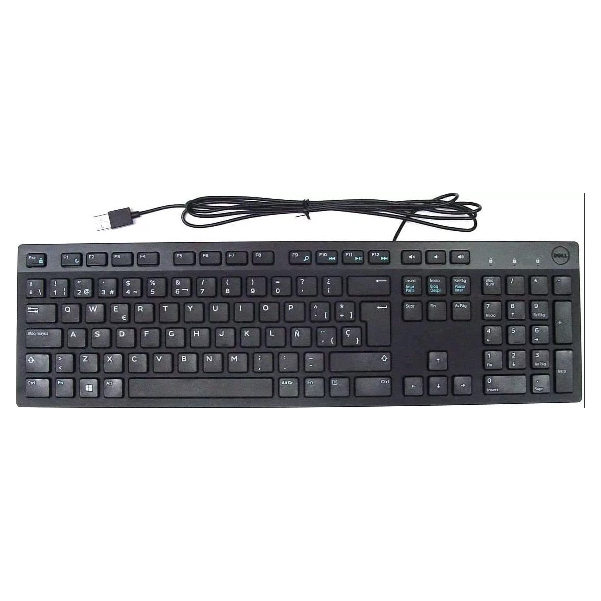 Teclado DELL 580-ADRC USB Negro Alámbrico CABLE PC LAPTOP TRABAJO ESCUELA OFICINA NEGOCIO ESPAÑOL
