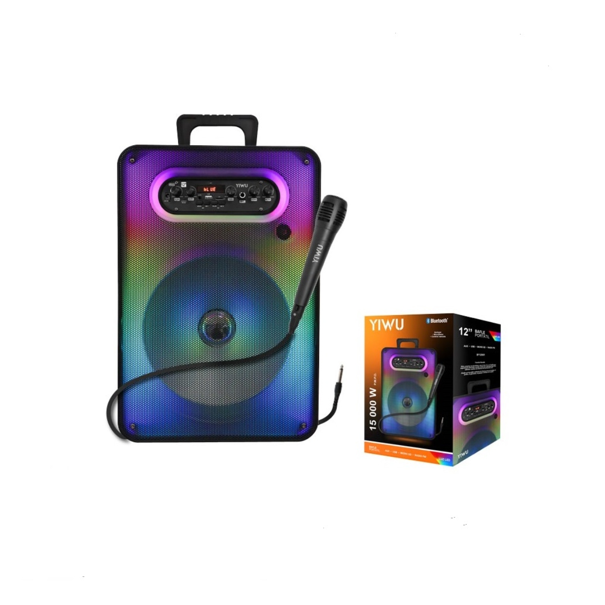 Bafle Amplificado Yiwu/ Fussion BY80001 12" 15,000W P.M.P.O ENDY5