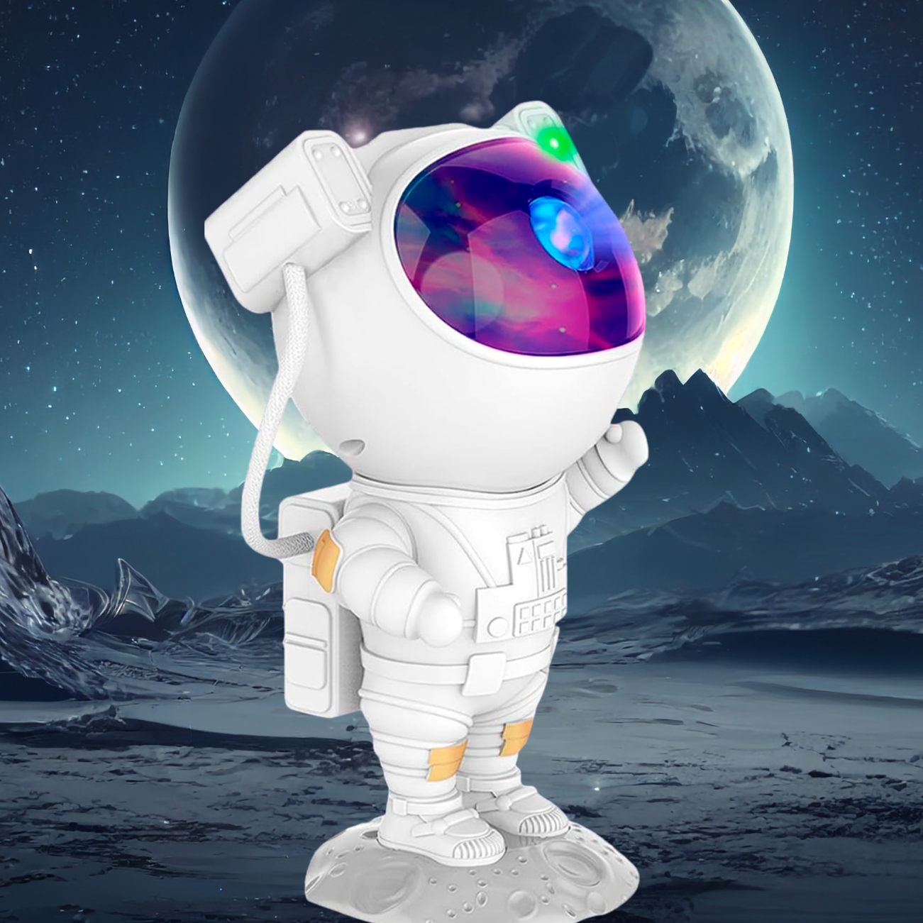 Proyector Astronauta de Estrellas con Función de Temporizador Ángulo Ajustable Blanco Bluelander 