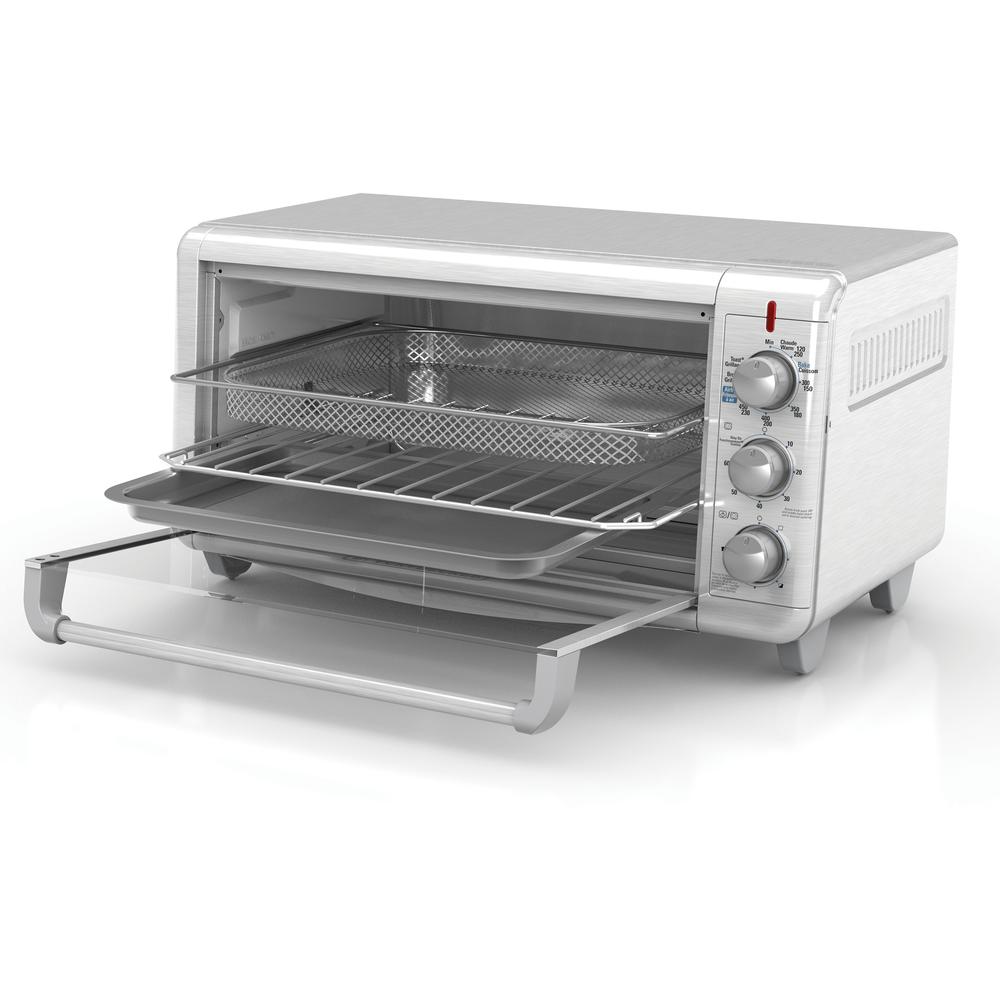 Horno Tostador Black+Decker Air Fry Convección 6 Rebanadas Plata