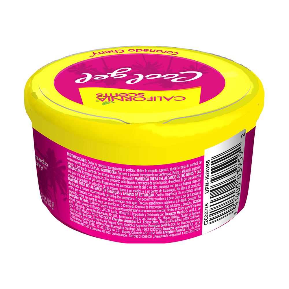 12 AROMATIZANTE GEL COCHE CALIFORNIA SCENTS CHERRY 2.5OZ