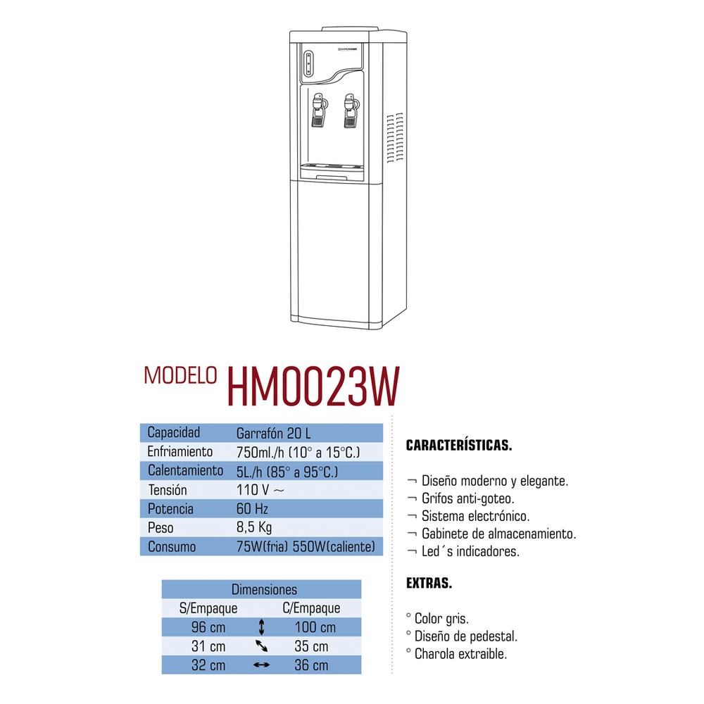 Dispensador Agua Hypermark Clearwater Hm0023w Almacen