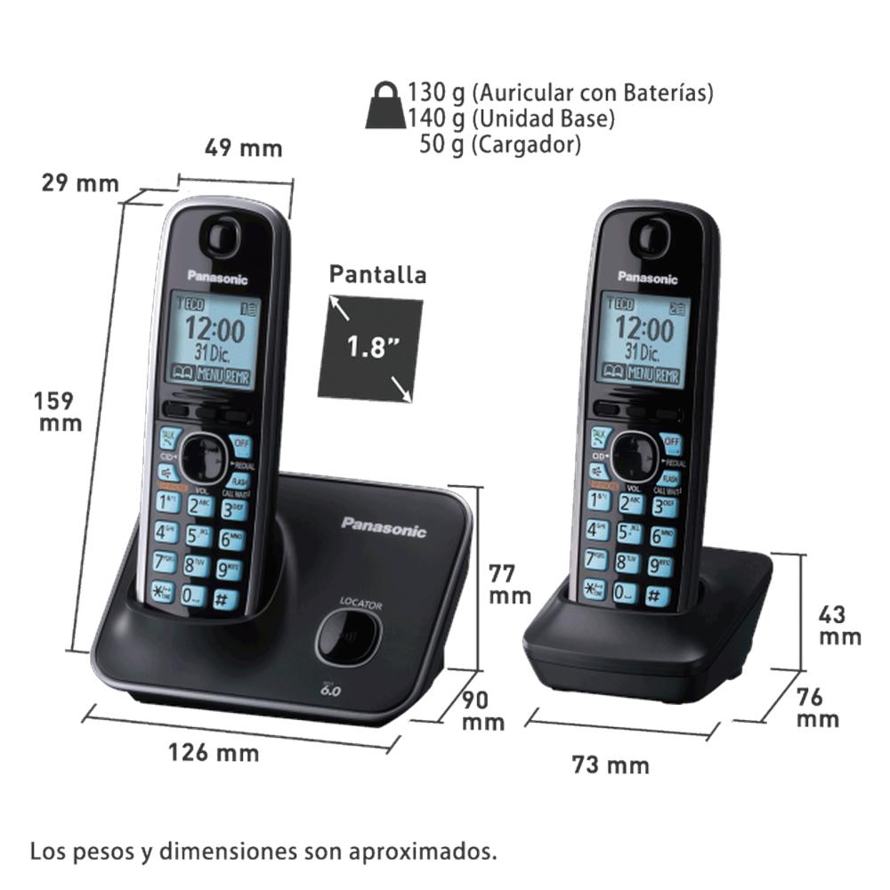 TELEFONO INALAMBRICO PANASONIC K-XTG4112MEB DETEC ALARMA