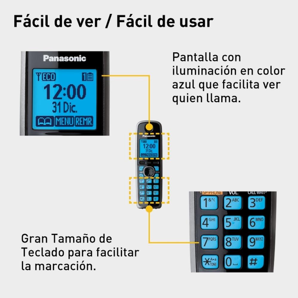 TELEFONO INALAMBRICO PANASONIC K-XTG4112MEB DETEC ALARMA
