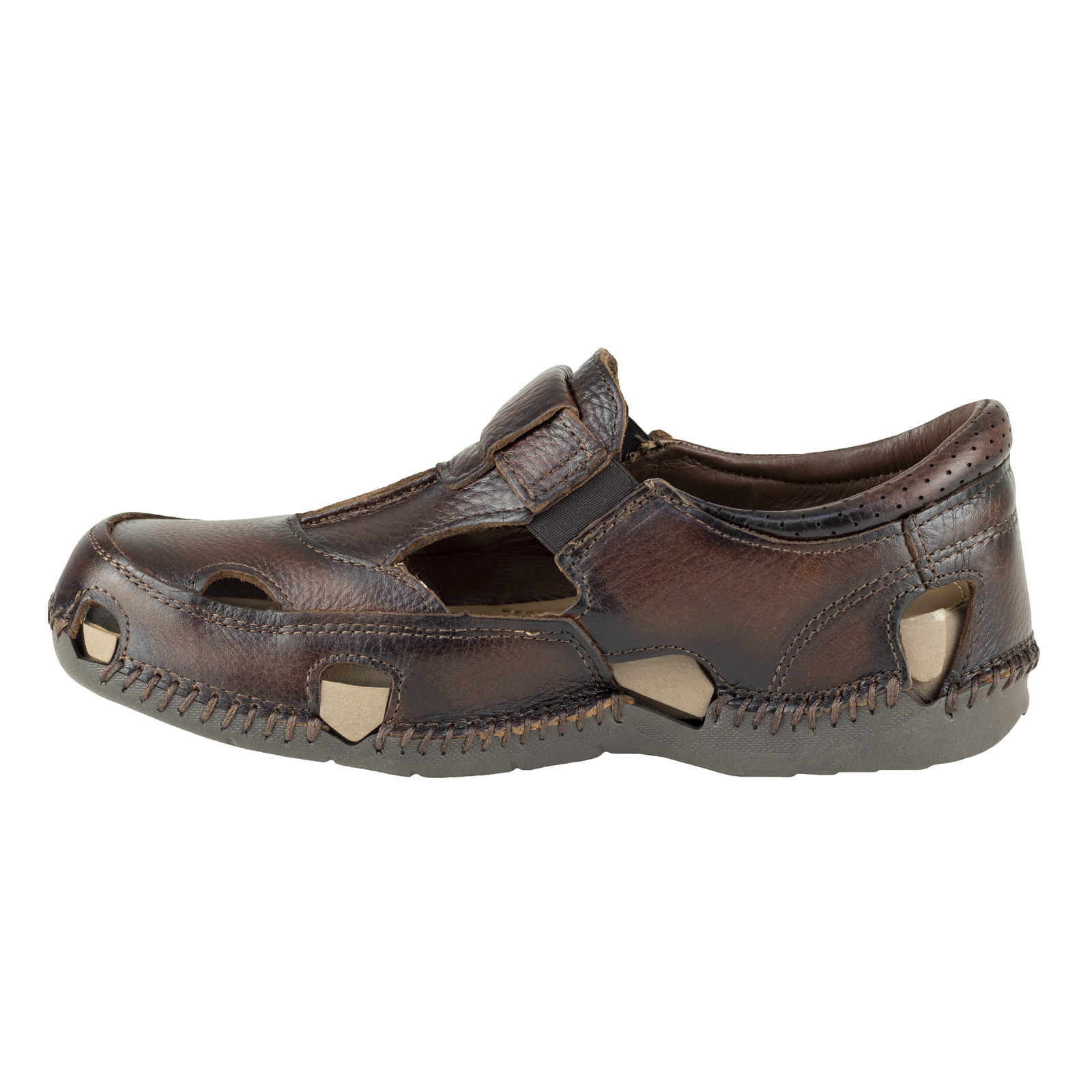 Sandalias Outdoor De Cuero Lobo Solo 6606 Besani Para Hombre
