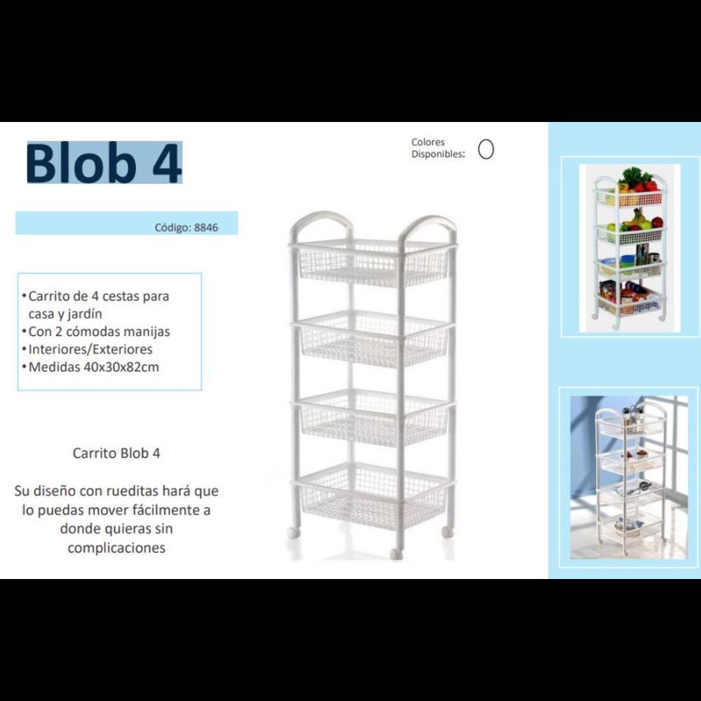 Carrito De Cocina Frutero Organizador Multiusos 4 Niveles