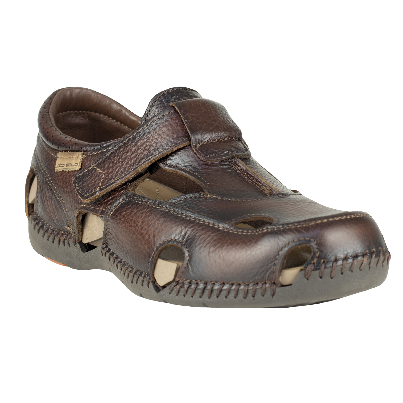 Sandalias Outdoor De Cuero Lobo Solo 6606 Besani Para Hombre