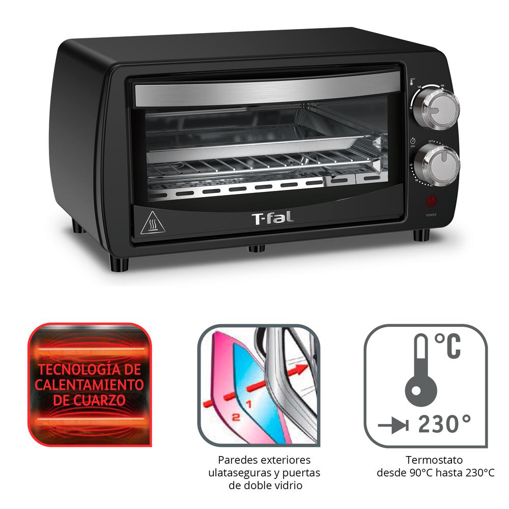 Horno Tostador T-Fal OF3108MX Negro 10L 1400w