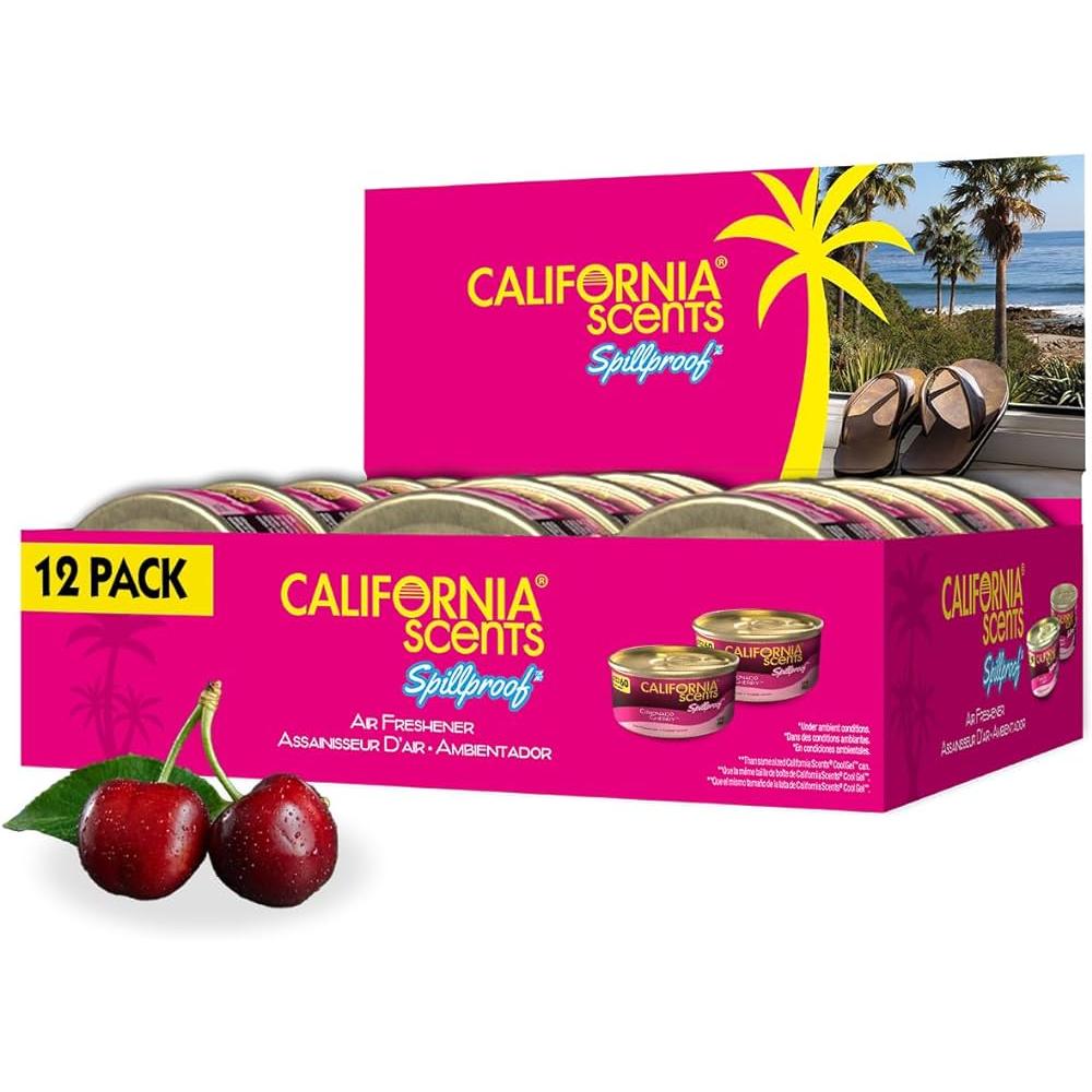 12 AROMATIZADOR COCHE CALIFORNIA SCENTS CHERRY CORCHO ORGANICO
