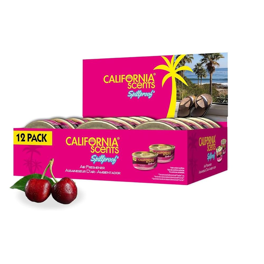 12 AROMATIZADOR COCHE CALIFORNIA SCENTS CHERRY CORCHO ORGANICO