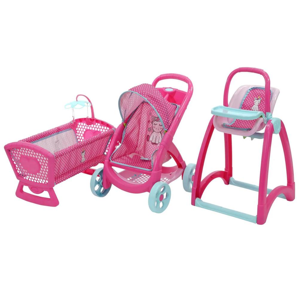 Carriola Cuna Silla Para Muñecas Prinsel Para Niñas Juguete