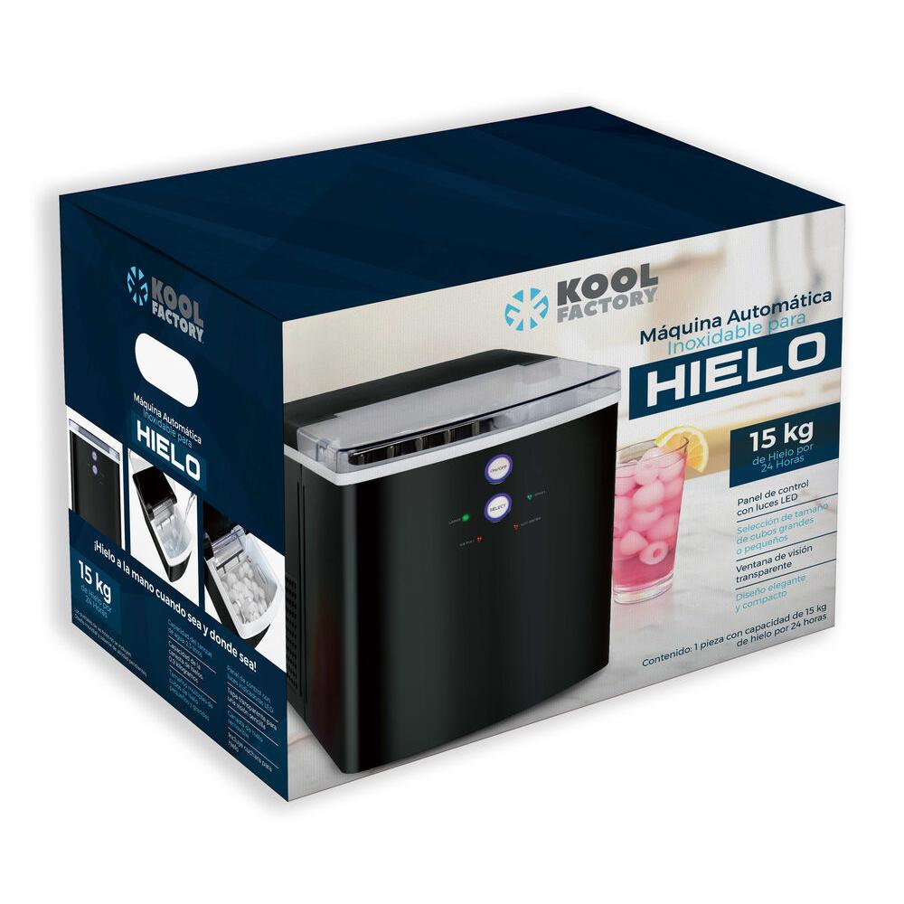 MAQUINA DE HIELO KOOL FACTORY KFICEB33BS 15KG