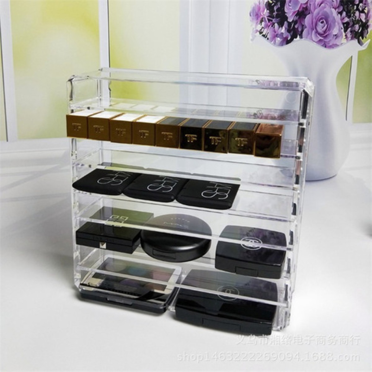 Organizador Para Cosmeticos Joyero De Acrilico 8 Niveles TRANSPARENTE