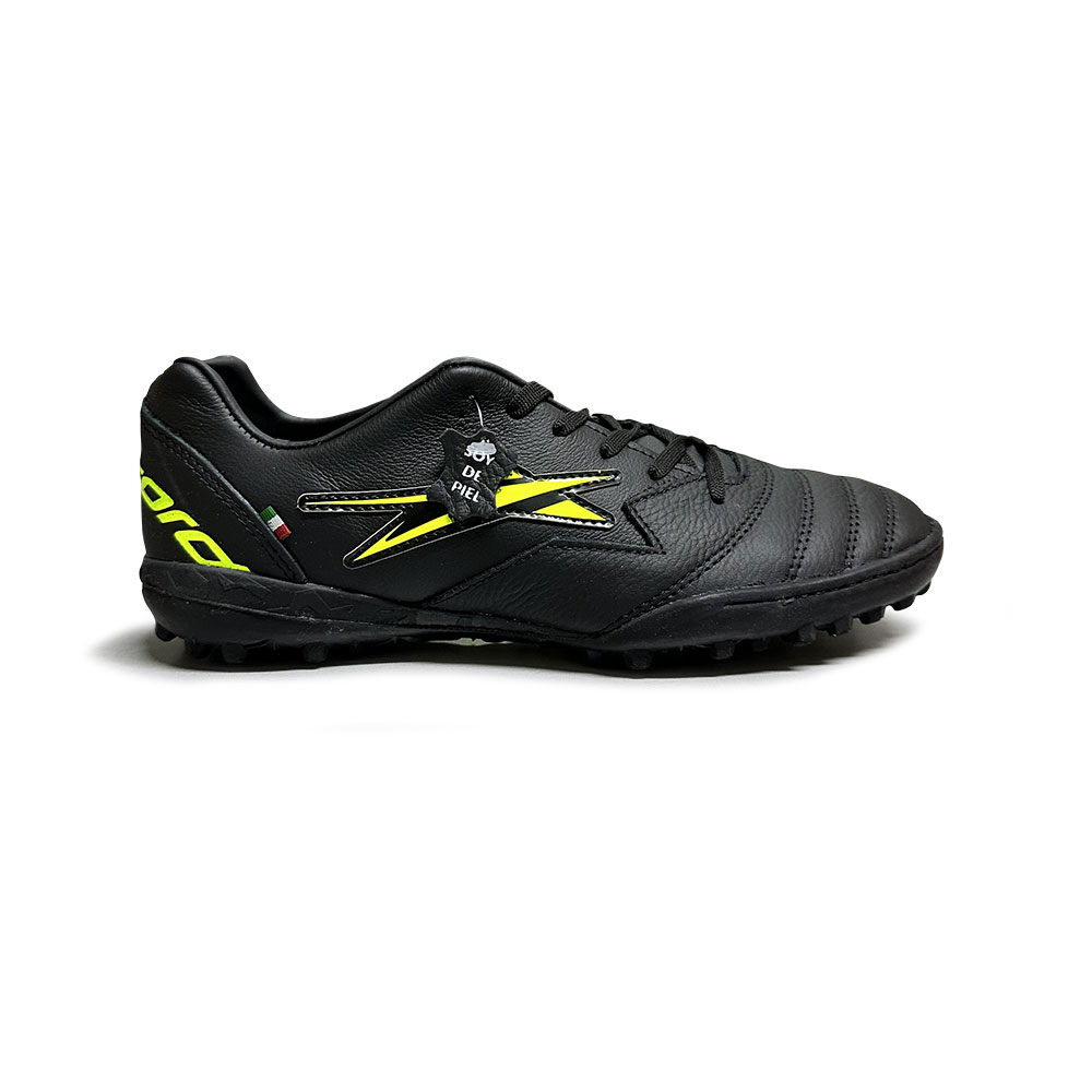 Tenis Eescord Futbol Rapido Hombre 8020 Negro/Fluor PIEL