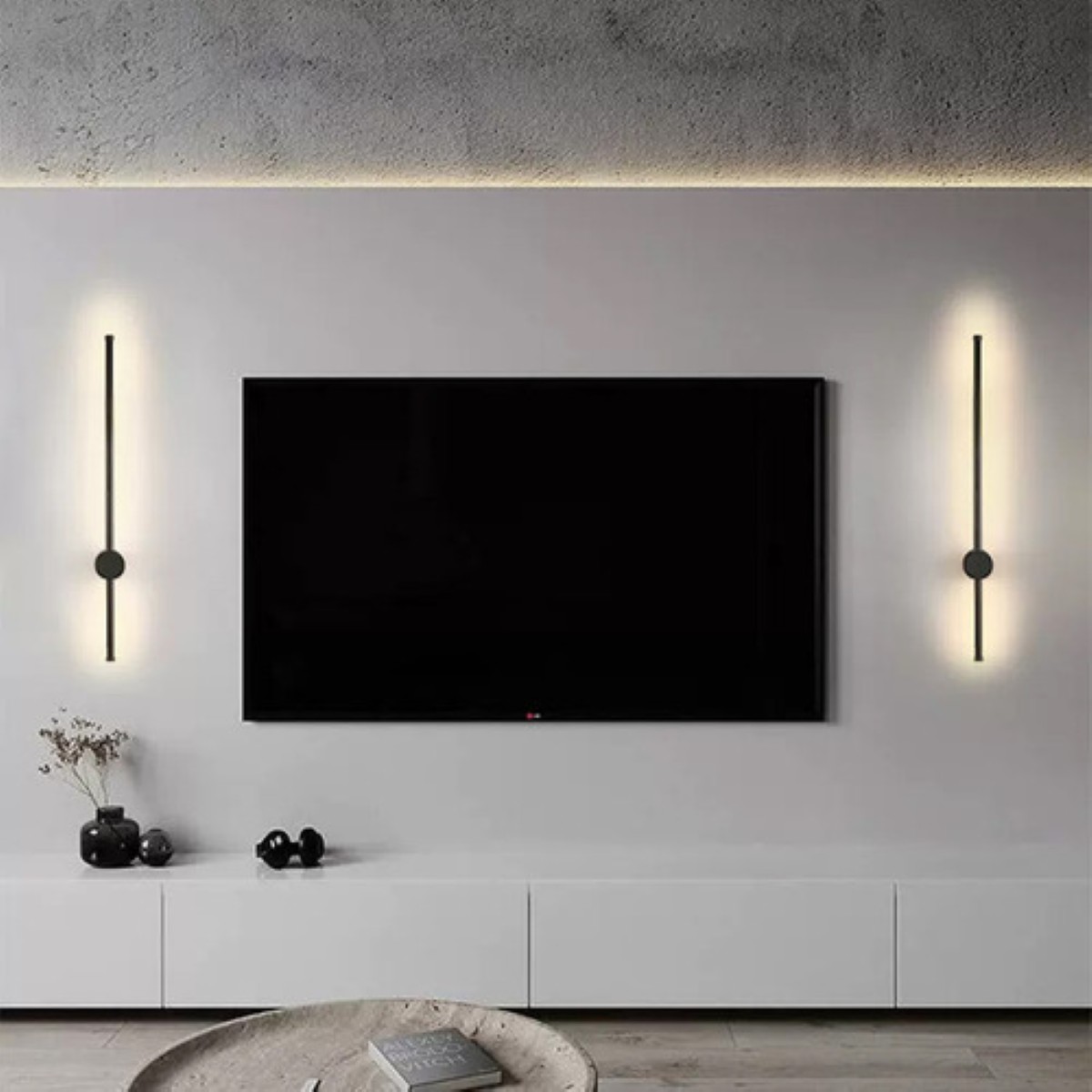 Lámpara De Pared De Barra, Lámpara De Ambiente Decorativo Negro