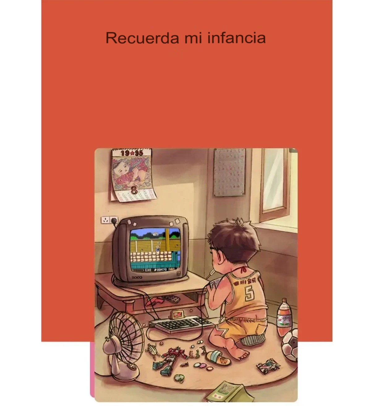 Mini consola videojuegos roja portátil retro juegos 8 bits pantalla LCD 500 juegos recargable