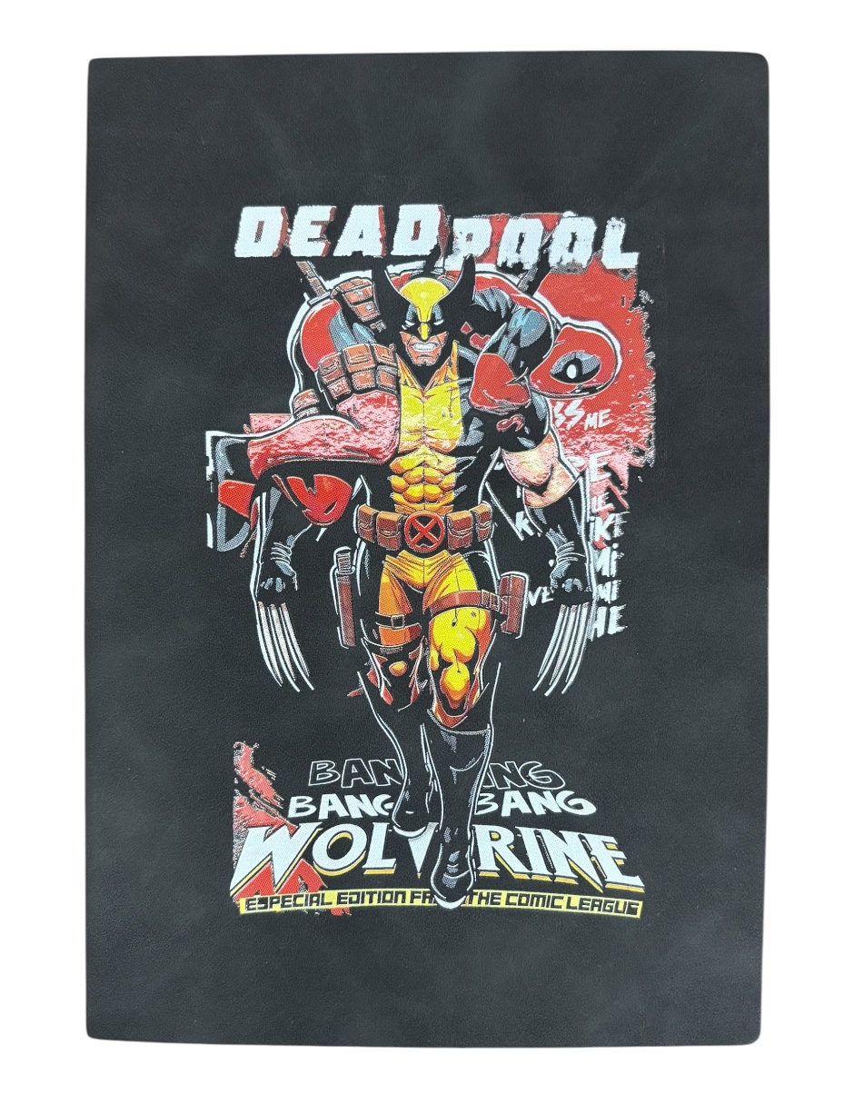 Libreta de boceto para dibujar A4 color negro, 100 hojas blancas, Deadpool & Wolwerine